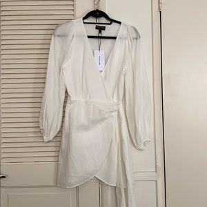 The fifth label white plume dress